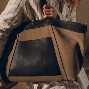 Brera Convertible Tote in Mocha and Tan